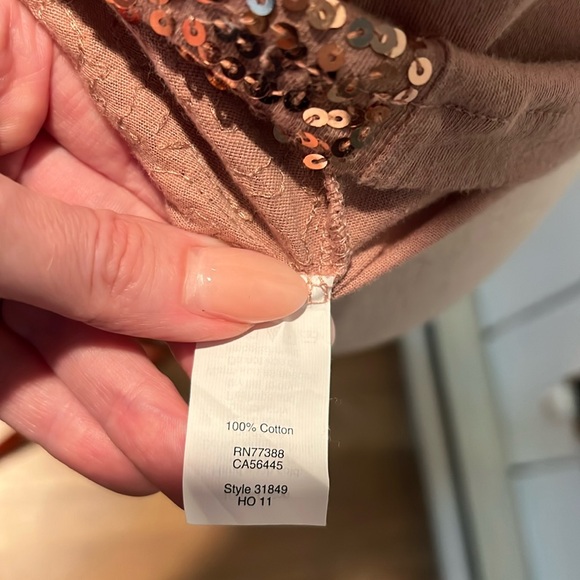 J.Crew Factory Rose Gold Sequined Tank Top size small - Picture 7 of 8